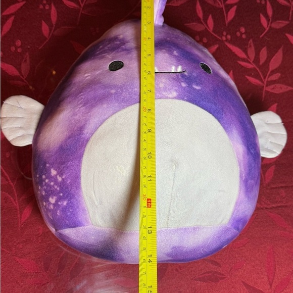 Squishmallows 12" Easton Anglerfish Purple Plush Angler Fish Beach Sealife Squad - Picture 6 of 8